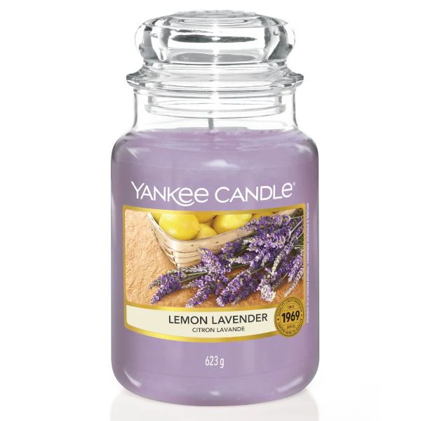 vela aromatica lemon lavender yankee candle tarro grande 623g