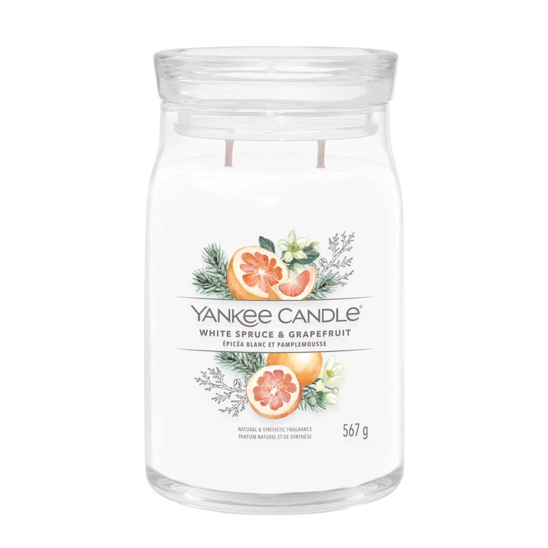 vela aromatica white spruce & grapefruit grande yankee candle aromara pontevedra