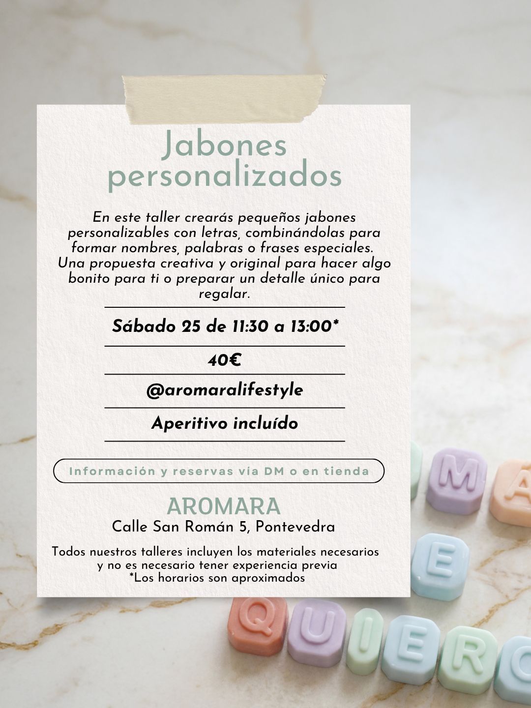 taller jabones sabado 25